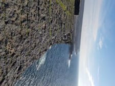 There's no railing! Only a 350 ft drop to the ocean. Windy too!