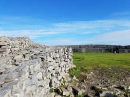 Stone walls everywhere.