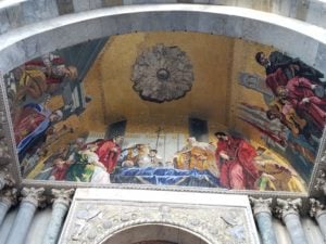 One of many mosaics on the exterior of St. Mark's Basilica