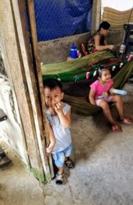 Along the Mekong, including the mekong delta, children were engaging