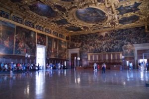 Here's just one portion of the great assembly room within Doge's Palace