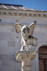 The flying lion at the main square of Chioggia