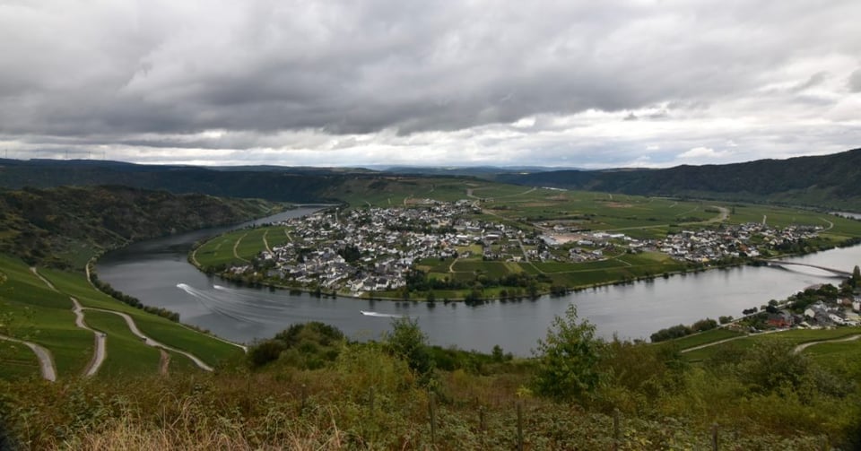 High above the river on our way back from Trier