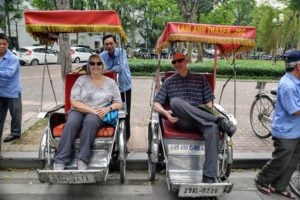A cyclo ride in Hanoi - a great way to travel