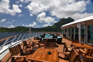 The top deck of the Paul Gauguin