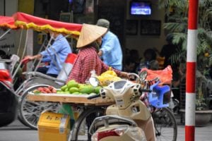 Typical street scene in Hanoi