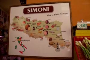 Bologna food map
