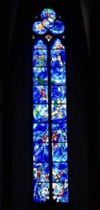 Chagall stained glass in St. Stephen's church
