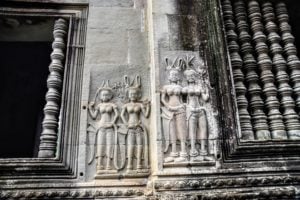 Example of detailed engravings found at Angkor Wat