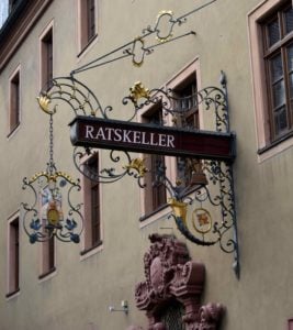 Wurzburg Ratskellar located adjacent to city hall of course