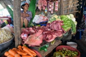 Kampong Chhang market had stalls for almost everything