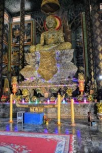 In the Vispassana Dhura main temple Buddha dominates. 