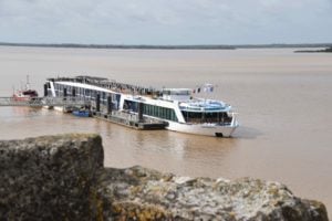 AmaDolce on the Gironde. Taken from Blaye Citadel