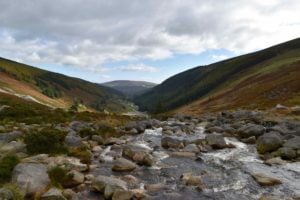 The start of the stream that runs through the monastic village below.