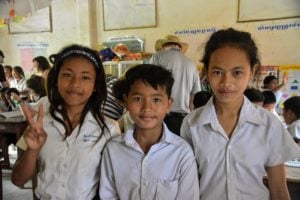 Cambodian school children