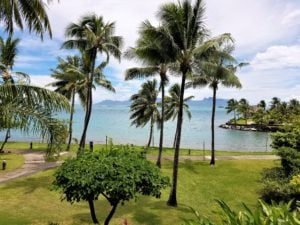 A view from our day room at the Intercontinental Tahiti Hotel