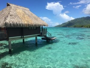 Over water bungalow at the Hilton Moorea