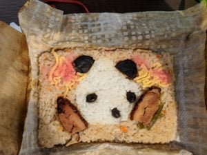 Even the lunch is panda themed