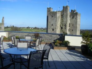 Cocktails on the Trim Castle Hotel deck