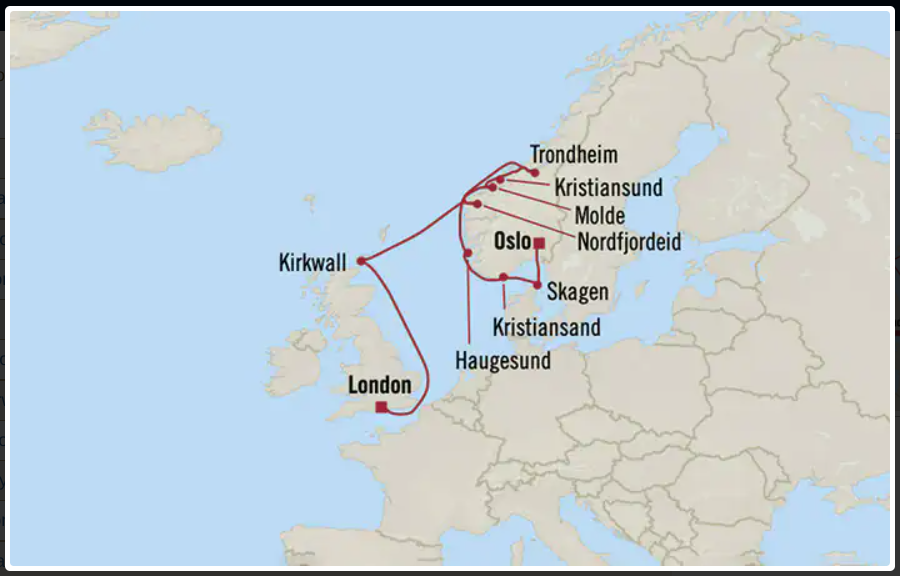 itinerary map